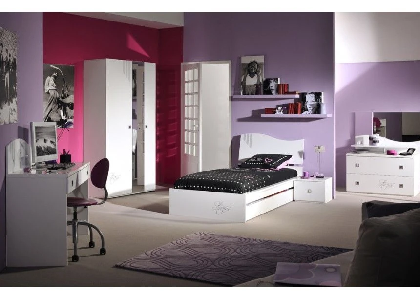 Chambre Laqué Blanc Strass 1 Chambre Laqué Blanc Strass