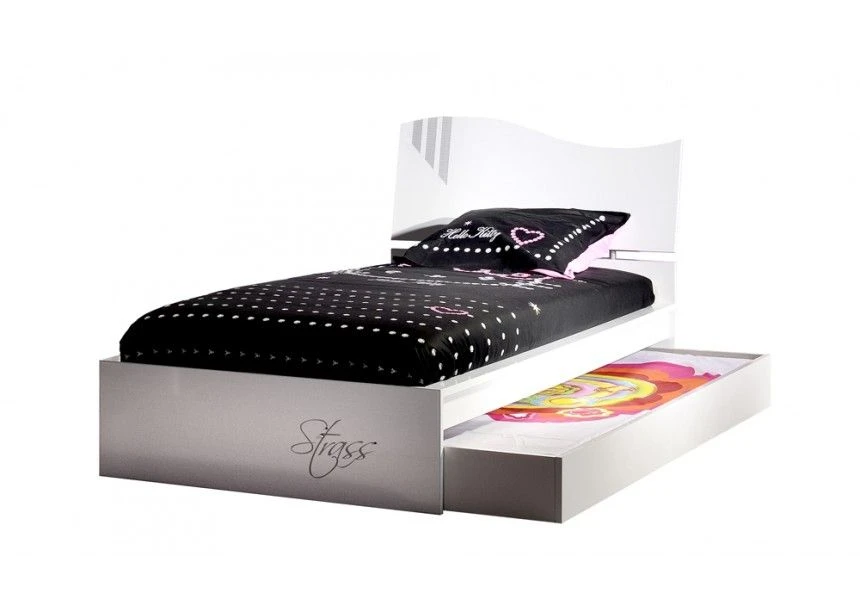 Chambre Laqué Blanc Strass 2 Chambre Laqué Blanc Strass – Image 2