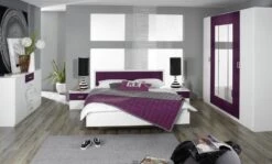 Chambre Moderne Blanc Et Myrtille Kozy 160