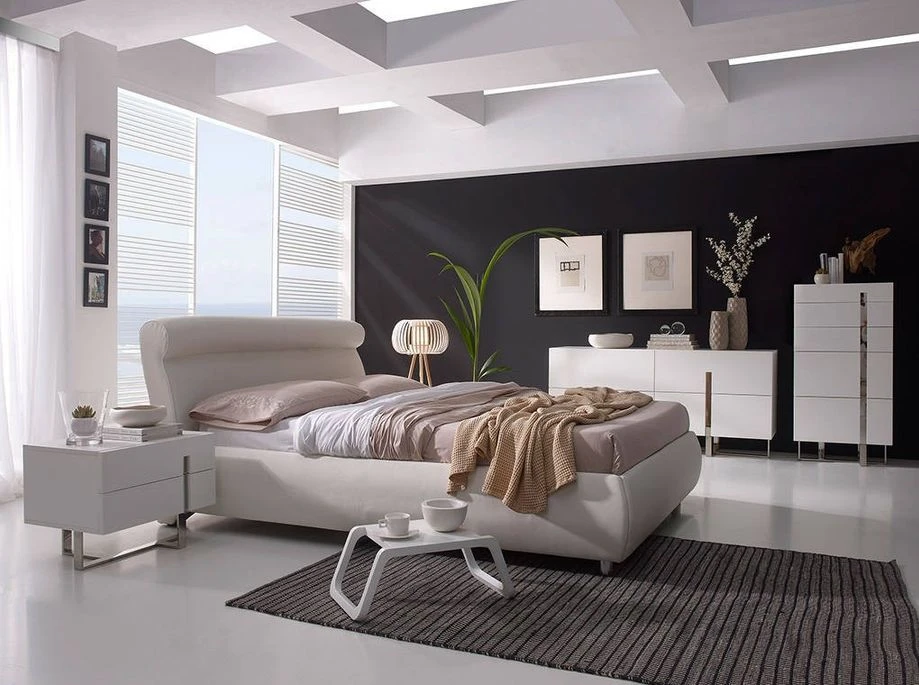 Chevet Design Bois Laqué Orange Et Pieds Acier Chromé Dezina 2 Chevet Design Bois Laqué Orange Et Pieds Acier Chromé Dezina – Image 2