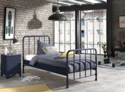 Chevet Enfant Métal Bleu Foncé Mat Bronx -Vente De Chambre chevet enfant metal bleu fonce mat bronxx 5420070235907 695461