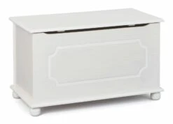 Coffre à Jouet Pin Massif Vernis Blanc Karal