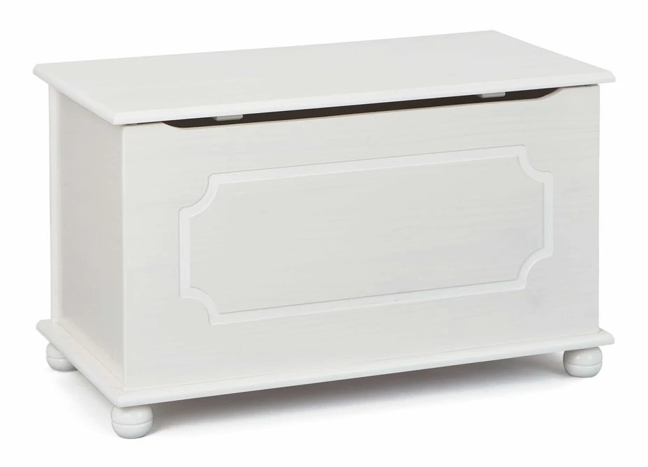 Coffre à Jouet Pin Massif Vernis Blanc Karal 1 Coffre à Jouet Pin Massif Vernis Blanc Karal