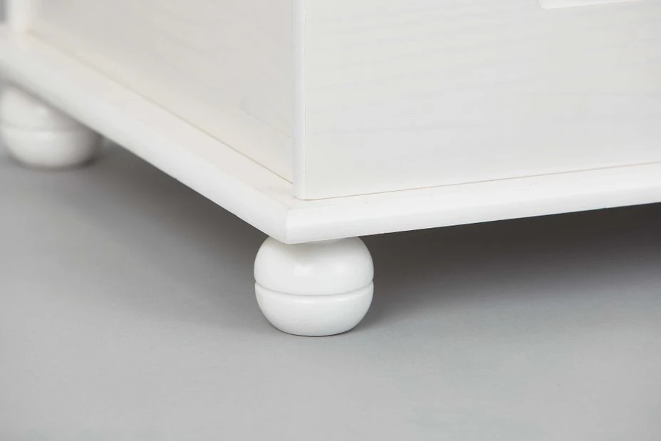 Coffre à Jouet Pin Massif Vernis Blanc Karal 4 Coffre à Jouet Pin Massif Vernis Blanc Karal – Image 4