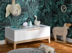 Coffre à Jouets Bois Blanc Et Hêtre Clair Evidence -Vente De Chambre coffre a jouets bois blanc et hetre clair evidence 3700429610039 654968