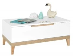 Coffre à Jouets Bois Blanc Et Hêtre Clair Evidence -Vente De Chambre coffre a jouets bois blanc et hetre clair evidence 3700429610039 654969