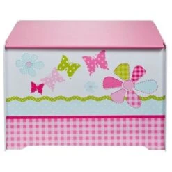 Coffre A Jouets Enfant En Bois Avec Couvercle HelloHome Rose Et Blanc -Vente De Chambre coffre a jouets enfant en bois avec couvercle hellohome rose et blanc 5013138635674 519206