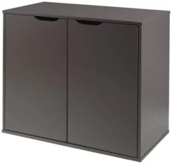 Commode 2 Portes Pin Massif Taupe Pino