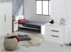 Commode Enfant 3 Tiroirs Bois Blanc Milo -Vente De Chambre commode enfant 3 tiroirs bois blanc milo 3700429609873 655299