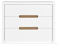 Commode Enfant 3 Tiroirs Bois Blanc Milo -Vente De Chambre commode enfant 3 tiroirs bois blanc milo 3700429609873 655300