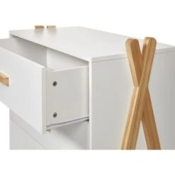 Commode Enfant 3 Tiroirs Pin Massif Clair Et Blanc Cora -Vente De Chambre commode enfant 3 tiroirs pin massif clair et blanc amarok 3248116143175 413839