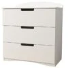 Commode Enfant Blanche 3 Tiroirs Klaky 80 Cm