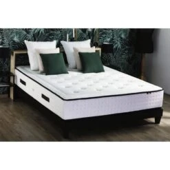 CONFORT DESIGN Ensemble VENDÔME Matelas + Sommier 160x200 - 100% Français - Qualité Hotel