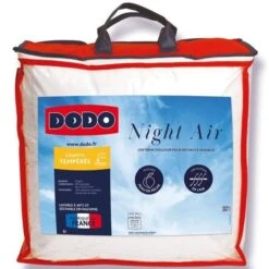 Couette Night Air - Tempérée - Blanc - 220 X 240 Cm - Enveloppe 100% Polyester - DODO