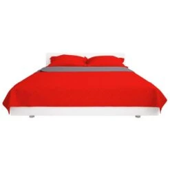 Couvre-lit Matelassé Double-face Rouge Et Gris 220x240 Cm 7 Couvre-lit Matelassé Double-face Rouge Et Gris 220x240 Cm -Vente De Chambre couvre lit matelasse double face rouge et gris 220x240 cm 3666722520560 586239