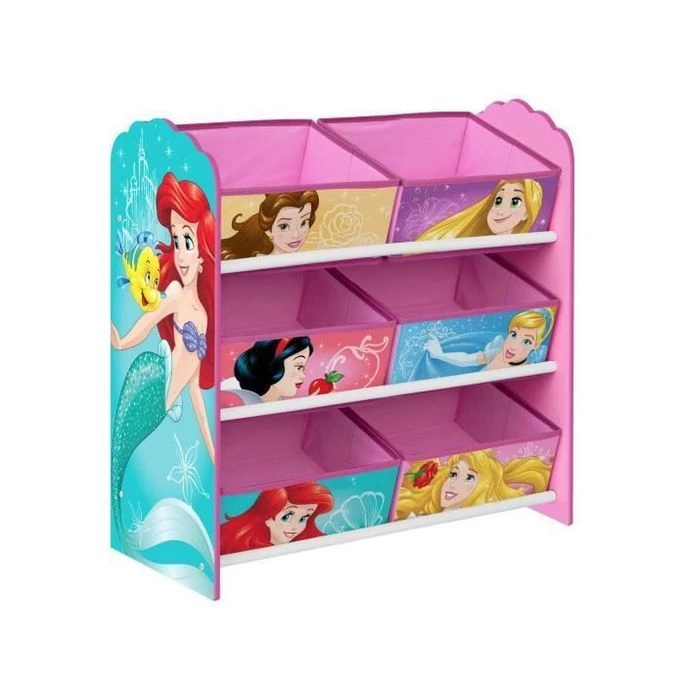DISNEY PRINCESSES - Meuble De Rangement Pour Chambre D'enfant Avec 6 Bacs 1 DISNEY PRINCESSES - Meuble De Rangement Pour Chambre D'enfant Avec 6 Bacs