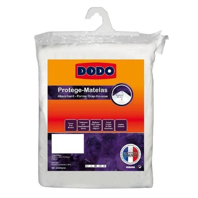 DODO Protege-matelas Améthyste 160x200 Cm En Forme De Drap Housse 1 DODO Protege-matelas Améthyste 160x200 Cm En Forme De Drap Housse