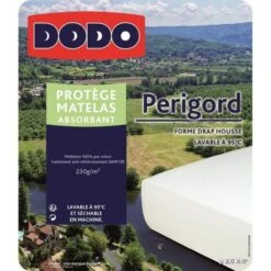 DODO Protege-matelas Molleton Absorbant Perigord - 230 G/m² - 180 X 200 Cm - Blanc -Vente De Chambre dodo protege matelas molleton absorbant perigord 230 g m 180 x 200 cm blanc 3307410004978 428676