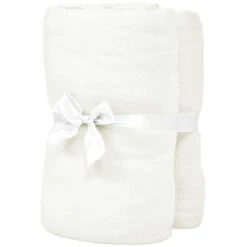 Drap-housse 2 Pcs 190 X 200 Cm Jersey De Coton Blanc Cassé -Vente De Chambre drap housse 2 pcs 190 x 200 cm jersey de coton blanc casse 8718475605102 1269152