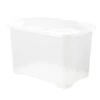 EDA PLASTIQUE Boîte De Rangement Clip'Box 60 L - Naturel Couvercle Avec Charniere - 60 X 40 X 40 Cm