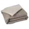 Edredon MEGEVE 140x160cm - 100% Coton - Taupe/Beige