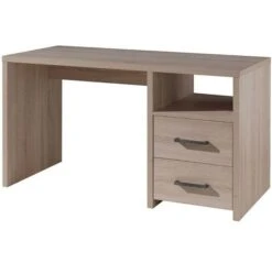 Ensemble Bureau Et Bibliothèque Bois Chêne Clair Aline -Vente De Chambre ensemble bureau et bibliotheque bois chene clair aline 5420070211987 689487