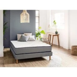 Ensemble Matelas OSIRIS 160x200 Cm + Sommier + Pieds - Ressorts Enssachés - 28 Cm