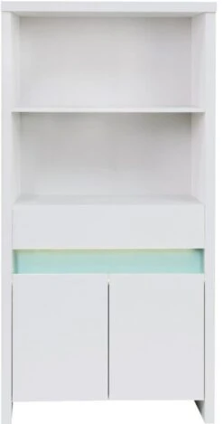 Étagère 2 Portes Blanc Et Turquoise Planète Turquoise