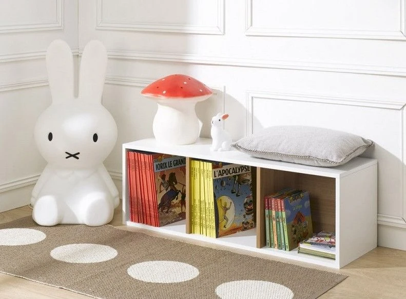 Etagère 3 Cases Bois Blanc Et Merisier Clair Multicases 1 Etagère 3 Cases Bois Blanc Et Merisier Clair Multicases