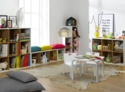 Etagère 3 Cases Bois Blanc Et Merisier Clair Multicases 6 Etagère 3 Cases Bois Blanc Et Merisier Clair Multicases -Vente De Chambre etagere 3 cases bois blanc et merisier clair multicases 3700429610060 655556