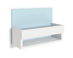 Étagère Livres Blanc Fond Bleu