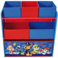 FUN HOUSE PAT'PATROUILLE Etagere Avec 6 Casiers Bacs De Rangement - H.66 X L.63,5 X P.30 Cm - Pour Enfant