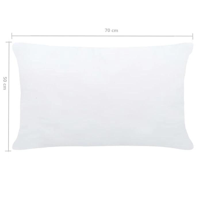 Garnitures De Coussin 2 Pcs 70x50 Cm Blanc 6 Garnitures De Coussin 2 Pcs 70x50 Cm Blanc – Image 6