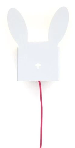 Lampe Murale Métal Laqué Blanc Bunny