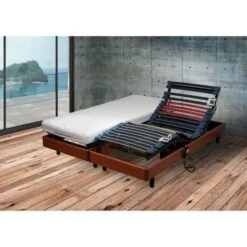 LEON Ensemble Relaxation Matelas + Sommiers électriques 2 X 80 X 200 Cm - Mousse - 16 Cm - Ferme
