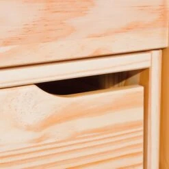 Lit 3 Tiroirs 2 Niches Pin Massif Clair Mura 90x200 Cm -Vente De Chambre lit 3 tiroirs 2 niches pin massif clair farum 4010340346207 402403