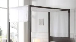 Lit à Baldaquin 90x200 Cm Avec Ciel De Lit Pin Massif Laqué Blanc Pinie -Vente De Chambre lit a baldaquin 90x200 cm avec ciel de lit pin massif laque blanc pinie 5420070230841 696348