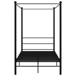 Lit à Baldaquin Noir Métal 120x200 Cm -Vente De Chambre lit a baldaquin noir metal 120x200 cm 3666722876438 966507