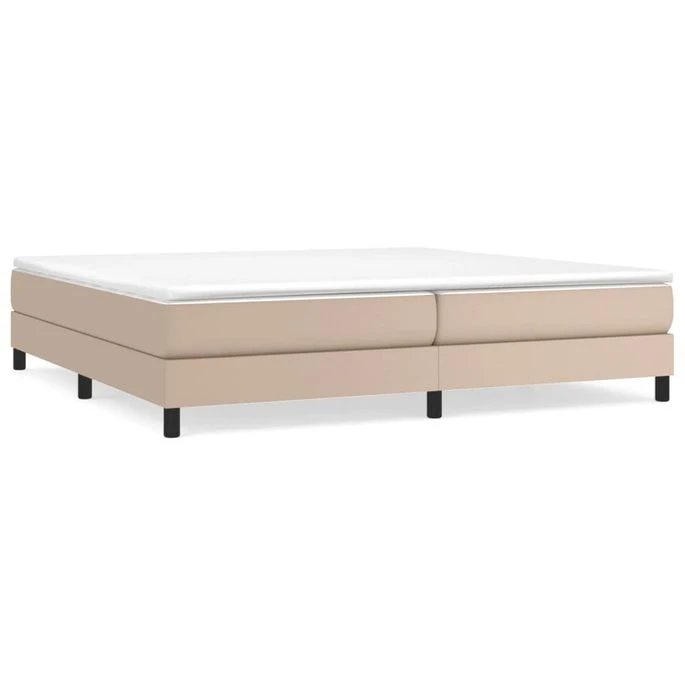 Lit à Sommier Tapissier Avec Matelas Cappuccino 200x200 Cm 2 2 Lit à Sommier Tapissier Avec Matelas Cappuccino 200x200 Cm 2 – Image 2
