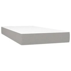 Lit à Sommier Tapissier Avec Matelas Gris Clair 100x200cm Tissu -Vente De Chambre lit a sommier tapissier avec matelas gris clair 100x200cm tissu 8720845512170 1509727