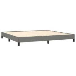 Lit à Sommier Tapissier Avec Matelas Gris Foncé 200x200cm Tissu 2 -Vente De Chambre lit a sommier tapissier avec matelas gris fonce 200x200cm tissu 3666722841696 1459715