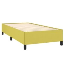 Lit à Sommier Tapissier Avec Matelas Vert 100x200 Cm Tissu 5 -Vente De Chambre lit a sommier tapissier avec matelas vert 100x200 cm tissu 3666722843287 1466156