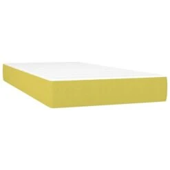 Lit à Sommier Tapissier Avec Matelas Vert 100x200 Cm Tissu 5 -Vente De Chambre lit a sommier tapissier avec matelas vert 100x200 cm tissu 3666722843287 1466157