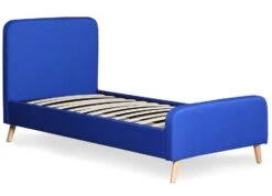 Lit Adulte Scandinave Tissu Bleu Nebura 90