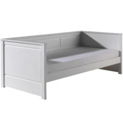 Lit Banquette 90x200 Cm Pin Massif Blanc Pino