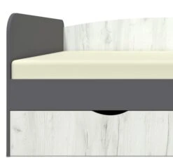 Lit Banquette Avec 2 Tiroirs Bois Gris Et Blanc Arade 90x200 Cm 6 Lit Banquette Avec 2 Tiroirs Bois Gris Et Blanc Arade 90x200 Cm -Vente De Chambre lit banquette avec 2 tiroirs bois gris et blanc arade 90x200 cm 3327480063026 995241