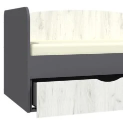 Lit Banquette Avec 2 Tiroirs Bois Gris Et Blanc Arade 90x200 Cm 7 Lit Banquette Avec 2 Tiroirs Bois Gris Et Blanc Arade 90x200 Cm -Vente De Chambre lit banquette avec 2 tiroirs bois gris et blanc arade 90x200 cm 3327480063026 995242