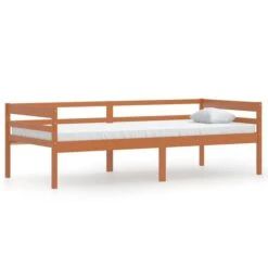 Lit Banquette Marron Miel Bois De Pin Massif 90x200 Cm