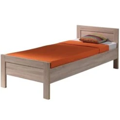 Lit Bois Chêne Clair Aline 90x200 Cm