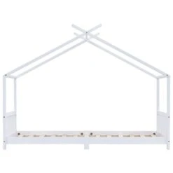 Lit Cabane Pin Massif Blanc Dorma 90x200 Cm -Vente De Chambre lit cabane pin massif blanc dorma 90x200 cm 384127